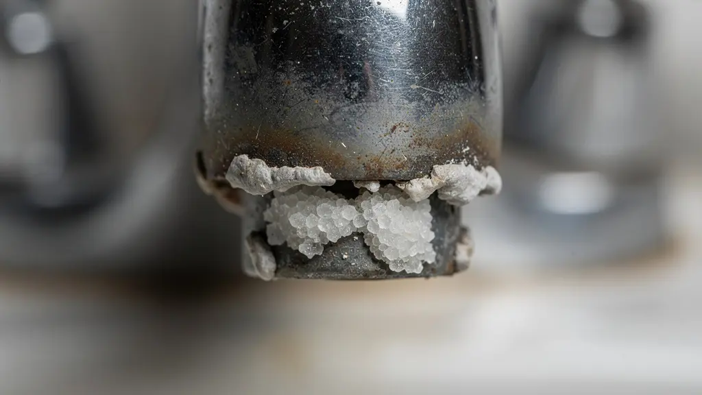 Gros plan sur un robinet ancien montrant des signes d'usure naturelle